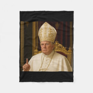 Funny Trump Pope Meme Gear Catholic Vatican Republ Fleece Blanket