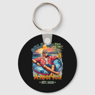 Funny Trump President Shirt Gulf Of Us America Est Keychain