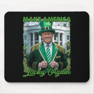 Funny Trump Republican Make America Lucky Again Le Mouse Pad