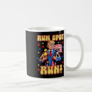 Funny Trump Run Harris Spot Run Dog Dete Election  Coffee Mug