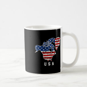 Funny Trump’s Vision Of Usa Map With Canada And Coffee Mug