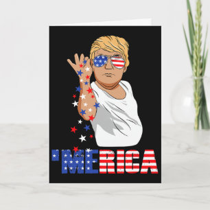 Funny Trump Salt Merica Freedom 4th Of July Gifts  Card
