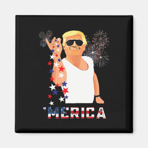 Funny Trump Salt Merica Freedom 4th Of July Gifts  Magnet