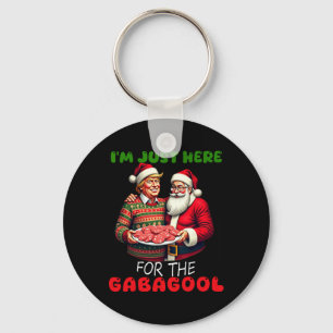 Funny Trump Santa Christmas I'm Just Here For The Keychain