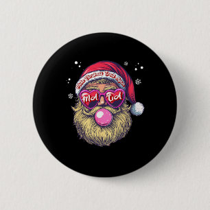 Funny Trump Santa Christmas Pink Bubble Gum Make X 2 Inch Round Button