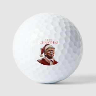 Funny Trump Santa Claus Christmas Card Golf Balls