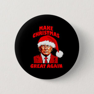 Funny Trump Santa Hat Make Christmas Great Again 2 Inch Round Button