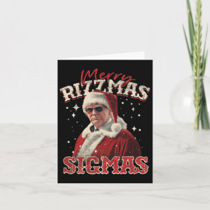 Funny Trump Santa Merry Rizzmas Sigmas Xmas Pajama Card