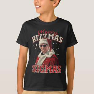 Funny Trump Santa Merry Rizzmas Sigmas Xmas Pajama T-Shirt