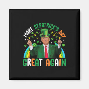 Funny Trump Shamrock Make St Patrick's Day Great A Magnet