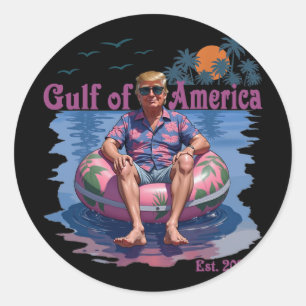 Funny Trump Shirt Gulf Of Us America 2025 Trump Me Classic Round Sticker