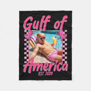 Funny Trump Shirt Gulf Of Us America Est 2025 _1 Fleece Blanket