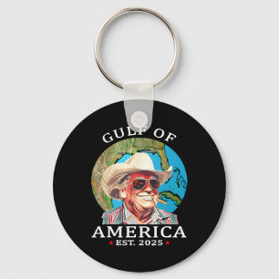 Funny Trump Shirt Gulf Of Us America Est 2025 1  Keychain