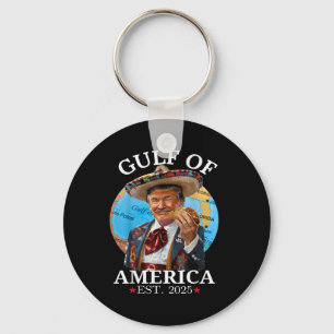 Funny Trump Shirt Gulf Of Us America Est 2025  Keychain