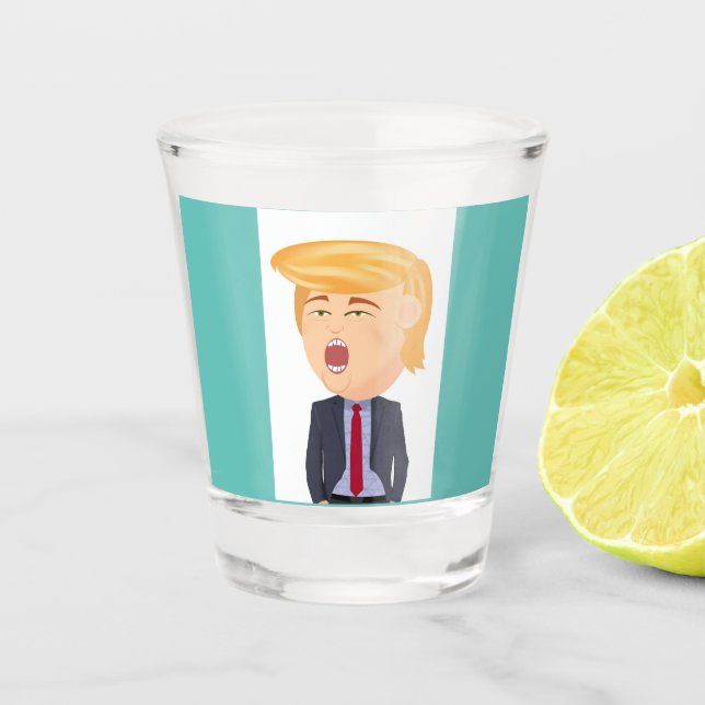 FUNNY TRUMP SHOT GLASS GLASSES (Front)