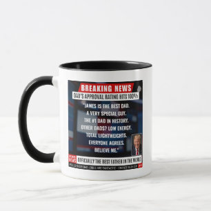 Funny Trump Speech Best Dad Breaking News Parody Mug