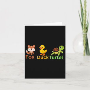 Funny Trump Subtle Fox Duck Turtle Cute Animal 1  Card