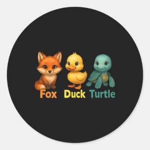 Funny Trump Subtle Fox Duck Turtle Cute Animal 1 Classic Round Sticker