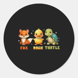Funny Trump Subtle Fox Duck Turtle Cute Animal 3 Classic Round Sticker