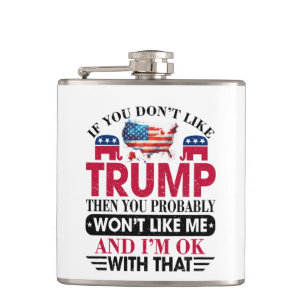 Funny Trump Supporter Flask
