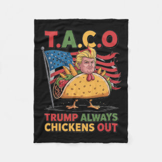 Funny Trump Taco Trump  Fleece Blanket