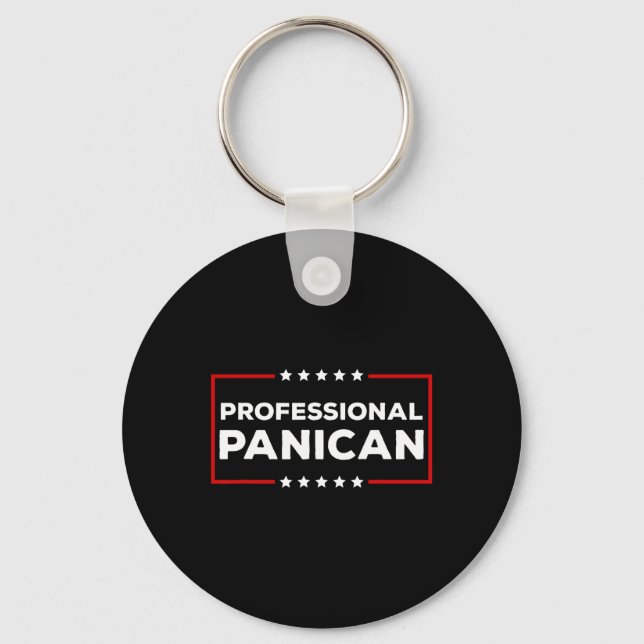 Funny Trump Tariffs Professional Panican  Keychain (Front)