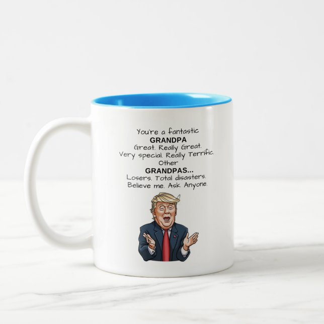 Funny Trump Terrible Grandpa coffee Mug Coffee Cup (Gauche)