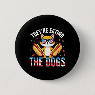Funny Trump They Are Eating The Dogs The Cats The  2 Inch Round Button