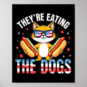 Funny Trump They Are Eating The Dogs The Cats The  Poster