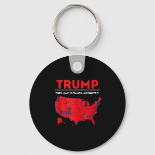 Funny Trump This Map Is Santa Approved Santa Chris Keychain