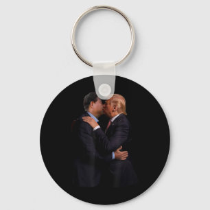 Funny Trump Usa President And China President Kiss Keychain