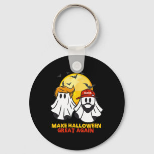 Funny Trump Vance Ghost Mega Hat Make Halloween Gr Keychain