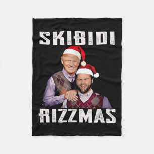 Funny Trump Vance Skibidi Rizzmas Make Christmas G Fleece Blanket