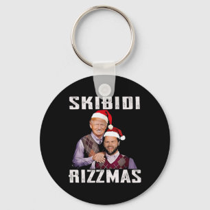 Funny Trump Vance Skibidi Rizzmas Make Christmas G Keychain