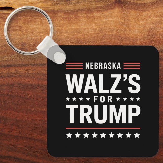 Funny Trump Vance Walz's For Trump Nebraska Keychain (Front)