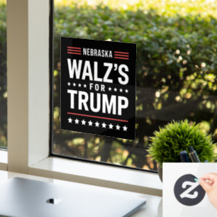 Funny Trump Vance Walz's For Trump Nebraska Window Cling