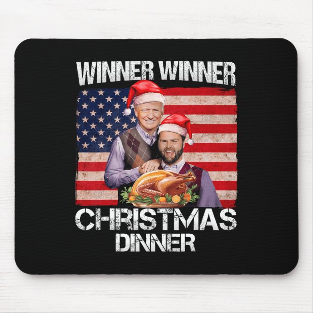 Funny Trump Vance Winner Winner Christmas Dinner S Mouse Pad (Front)
