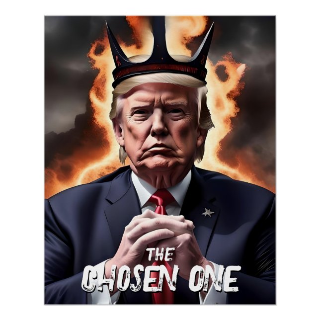 Funny Trump w/ Horns Chosen One Poster (Front)