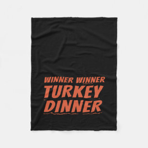 Funny Trump Winner Turkey Dinner Thanksgiving Dadd Fleece Blanket