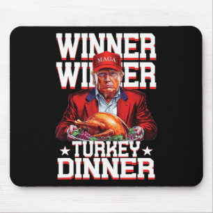 Funny Trump Winner Turkey Dinner Thanksgiving Dadd Mouse Pad
