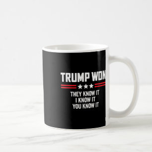 Funny Trump Won They Know It I Know It You Know Coffee Mug