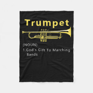 Funny Trumpet Gods Gift To Marching Band Fleece Blanket