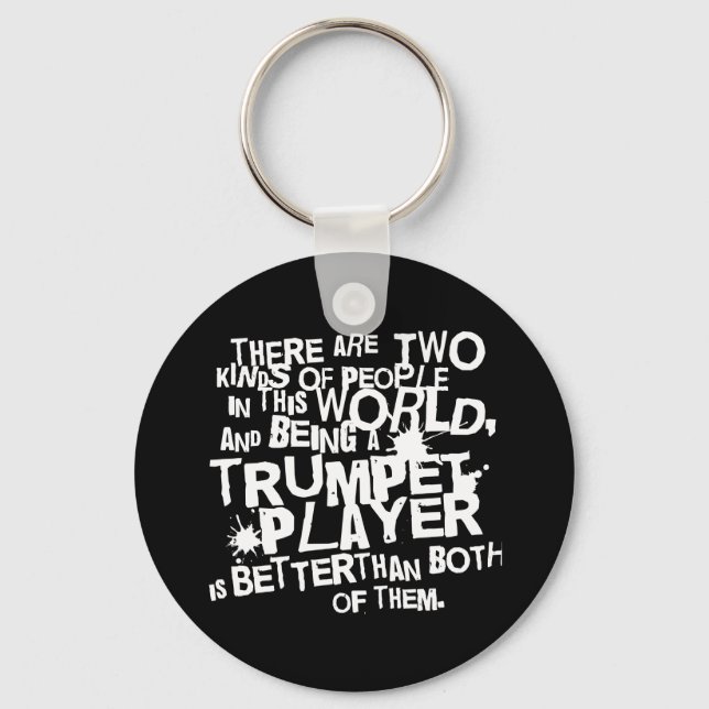 Funny Trumpet Joke Music Gift Keychain (Front)