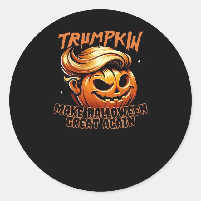 Funny Trumpkin Classic Classic Round Sticker (Front)