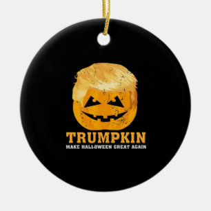 Funny Trumpkin Make Halloween Great Again Ceramic Ornament