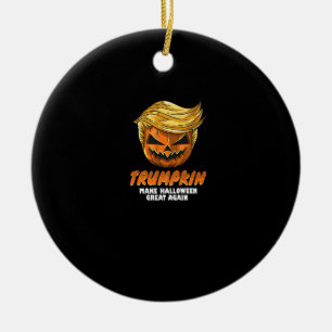 Funny Trumpkin  Make Halloween Great Again Easy Co Ceramic Ornament