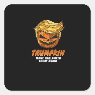 Funny Trumpkin  Make Halloween Great Again Easy Co Square Sticker