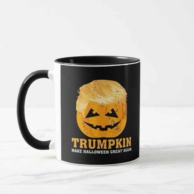 Funny Trumpkin Make Halloween Great Again Mug (Left)