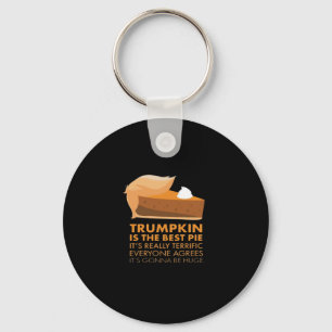 Funny Trumpkin Pie Keychain