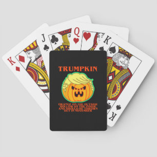 Funny Trumpkin Playing Cards